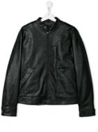 Paolo Pecora Kids Faux-leather Jacket - Black