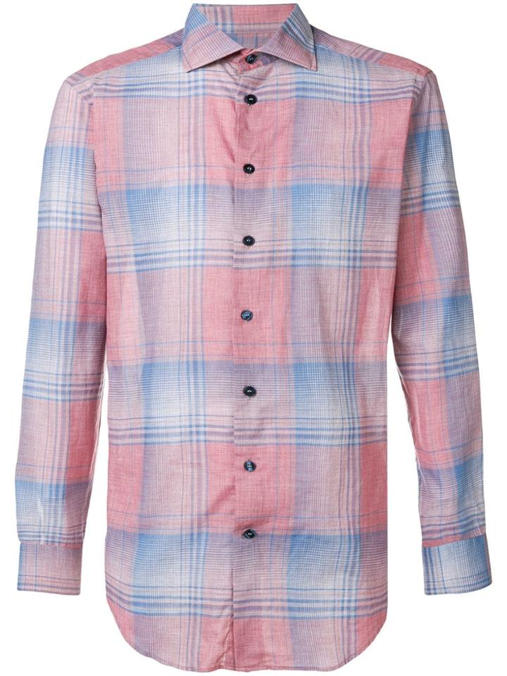 Etro Check Print Shirt - Pink