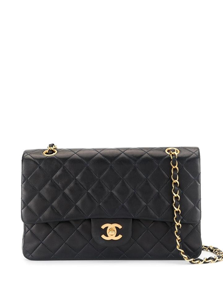 Chanel Pre-owned Double Flap Chain Shoulder Bag - Blue