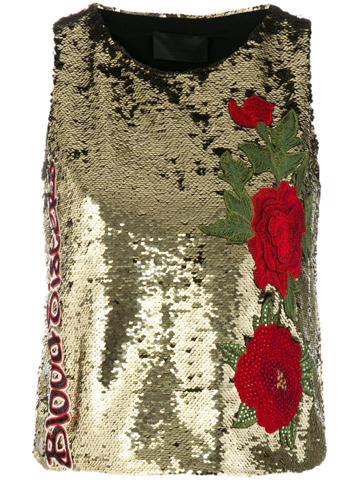 Philipp Plein Sequinned Tank Top - Metallic