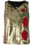 Philipp Plein Sequinned Tank Top - Metallic