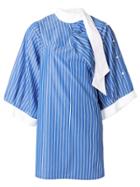 Maison Margiela Striped Flared Dress - Blue
