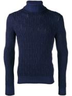 Barba Roll Neck Sweater - Blue