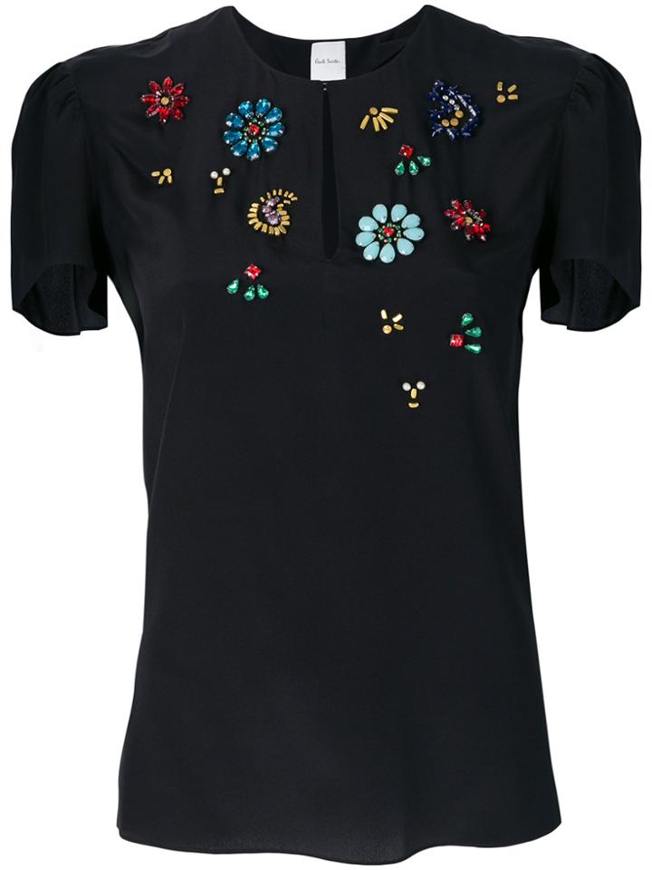 Paul Smith Crystal Embellished Blouse - Black