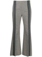 Maison Margiela Houndstooth Piped Flared Trousers - Grey