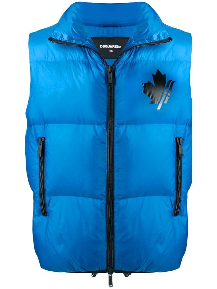 Dsquared2 Padded Logo Gilet - Blue