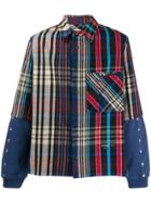 Off-white Layered Checked Shirt - Blue