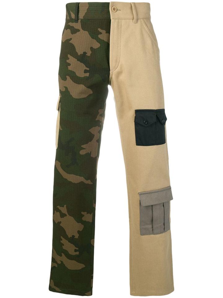 Gosha Rubchinskiy Bi-colour Cargo Trousers - Neutrals