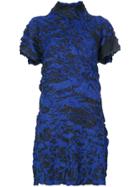 Issey Miyake Textured High-neck Dress - Blue