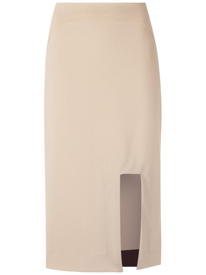 Gloria Coelho - Cut Out Skirt - Women - Elastodiene/polyester/viscose - G, Nude/neutrals, Elastodiene/polyester/viscose