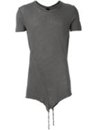 Thom Krom Raw Edge T-shirt, Men's, Size: Xl, Grey, Cotton/linen/flax