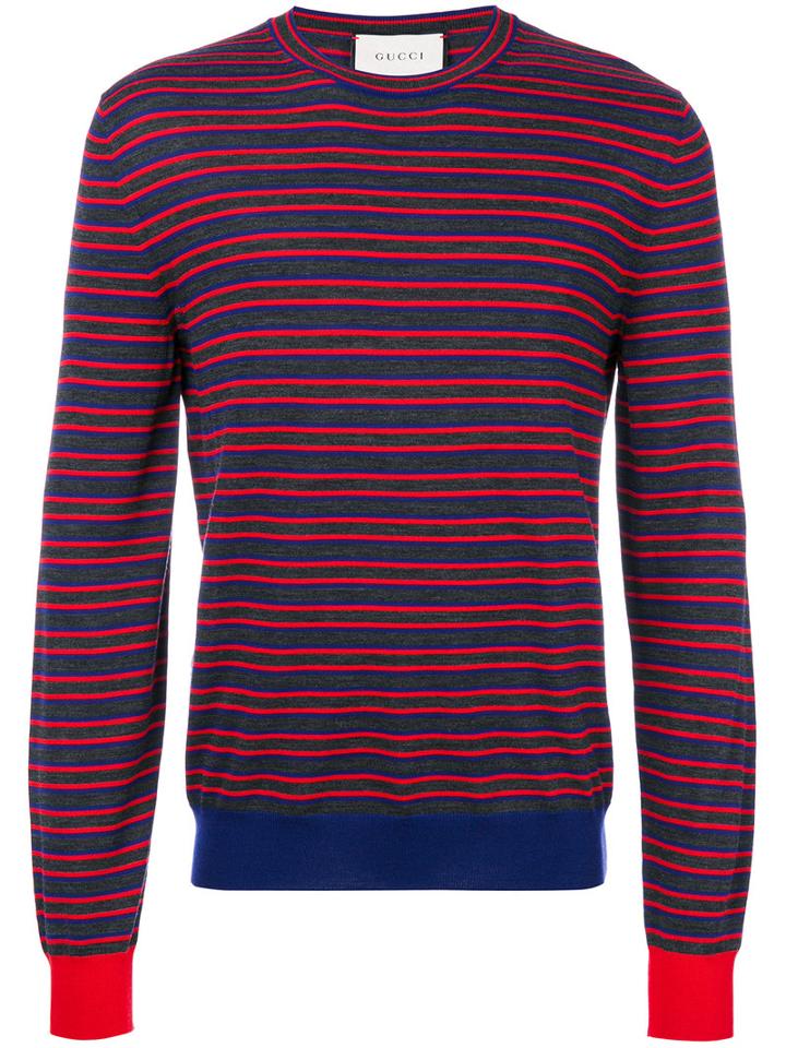 Gucci - Striped Jumper - Men - Wool - L, Blue, Wool