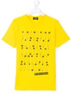 Dsquared2 Kids Safety Pin Printed T-shirt - Yellow & Orange