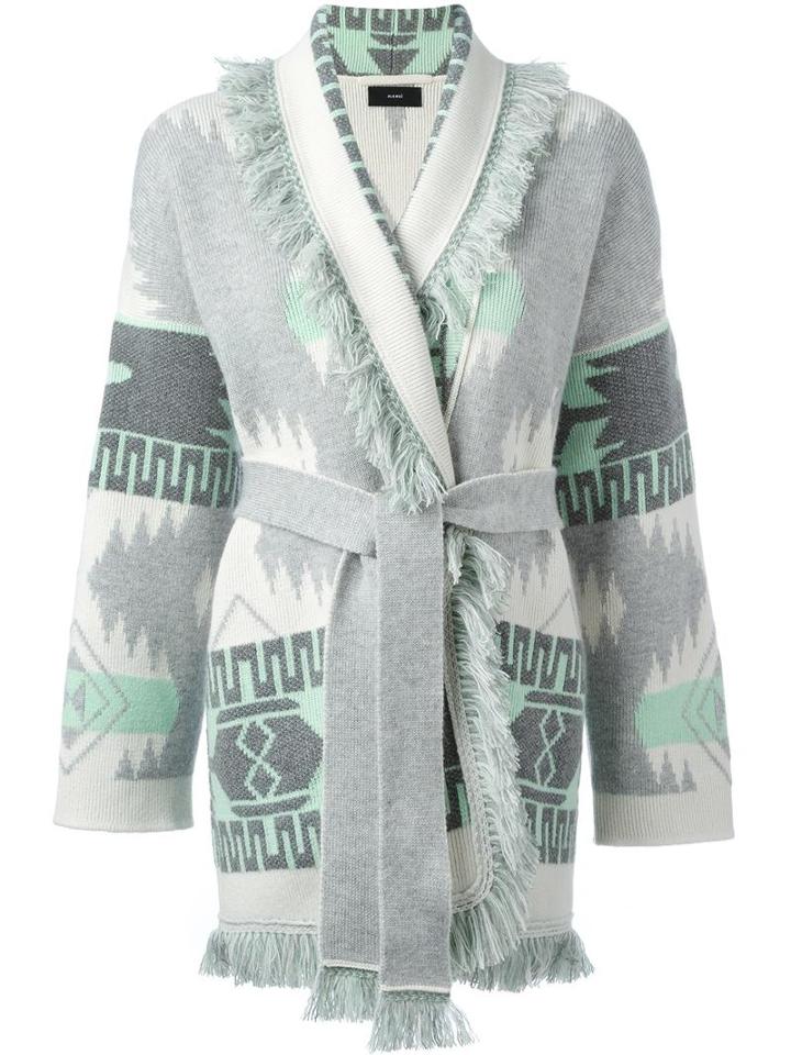 Alanui Belted Cardigan, Women's, Size: Medium, Grey, Cashmere