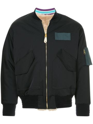 A(lefrude)e Shearling Bomber Jacket - Blue