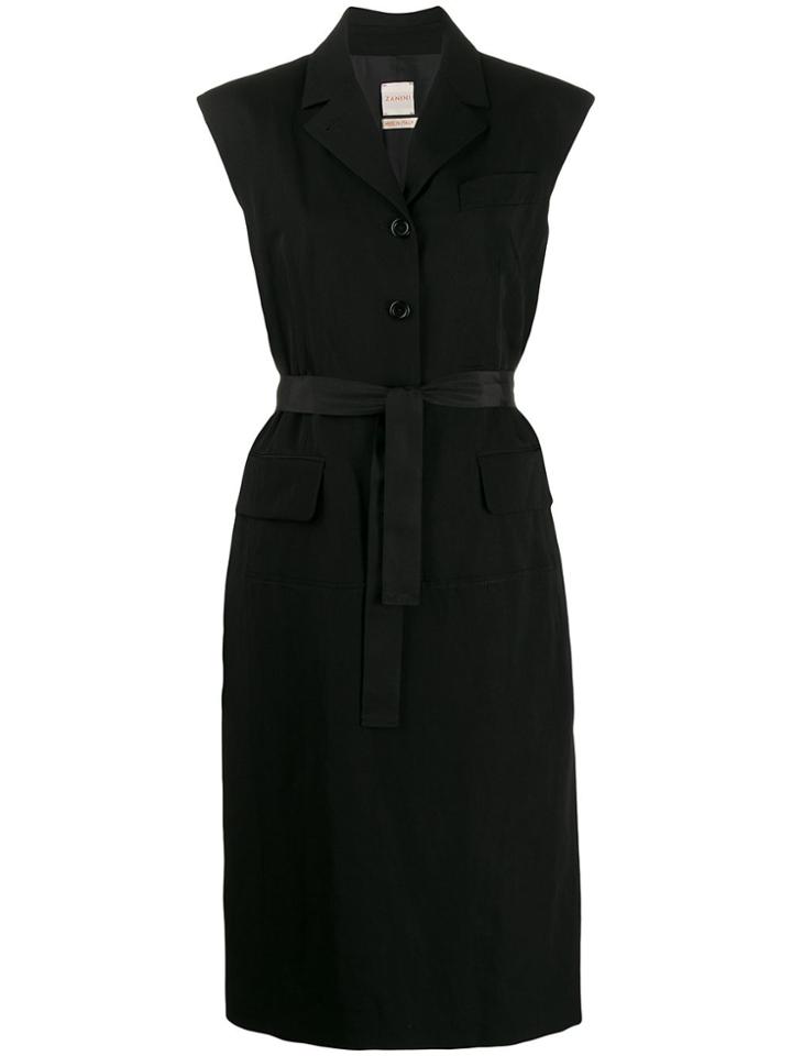 Zanini Single-breasted Midi Dress - Black