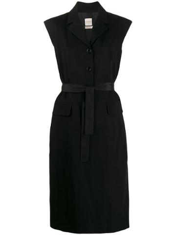 Zanini Single-breasted Midi Dress - Black