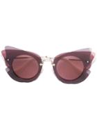 Miu Miu Eyewear Oversized Sunglasses, Women's, White, Acetate/metal