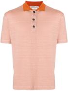 Common Wild Short-sleeve Polo Top - Yellow & Orange