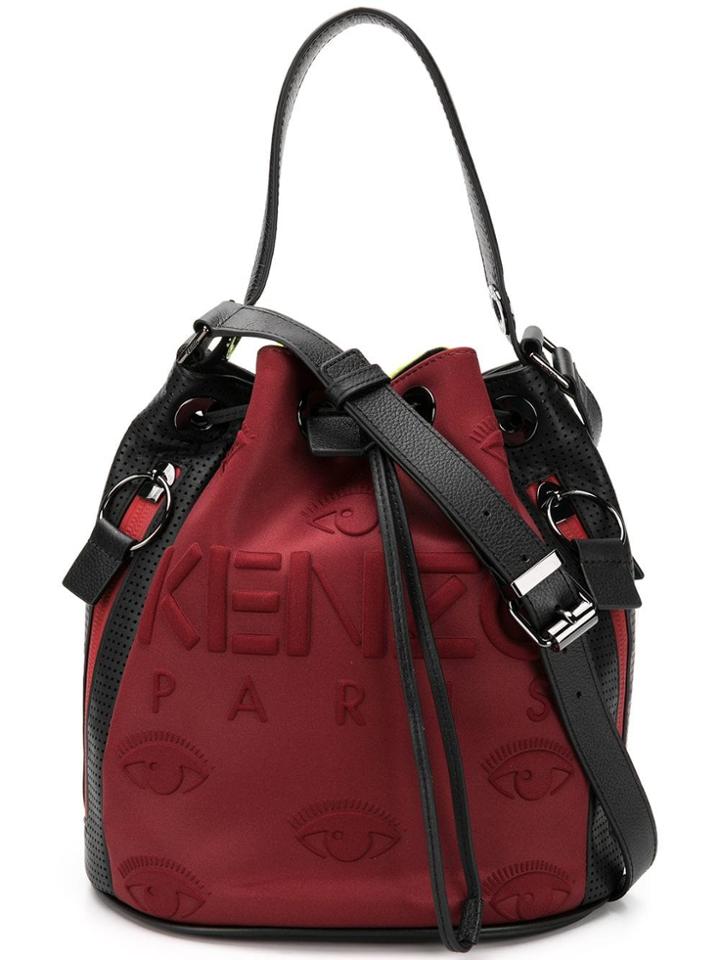 Kenzo Embossed Eye Bucket Bag - Red