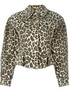Jean Paul Gaultier Vintage Leopard Print Denim Jacket