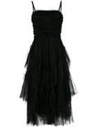 Red Valentino Tulle Layered Cocktail Dress - Black