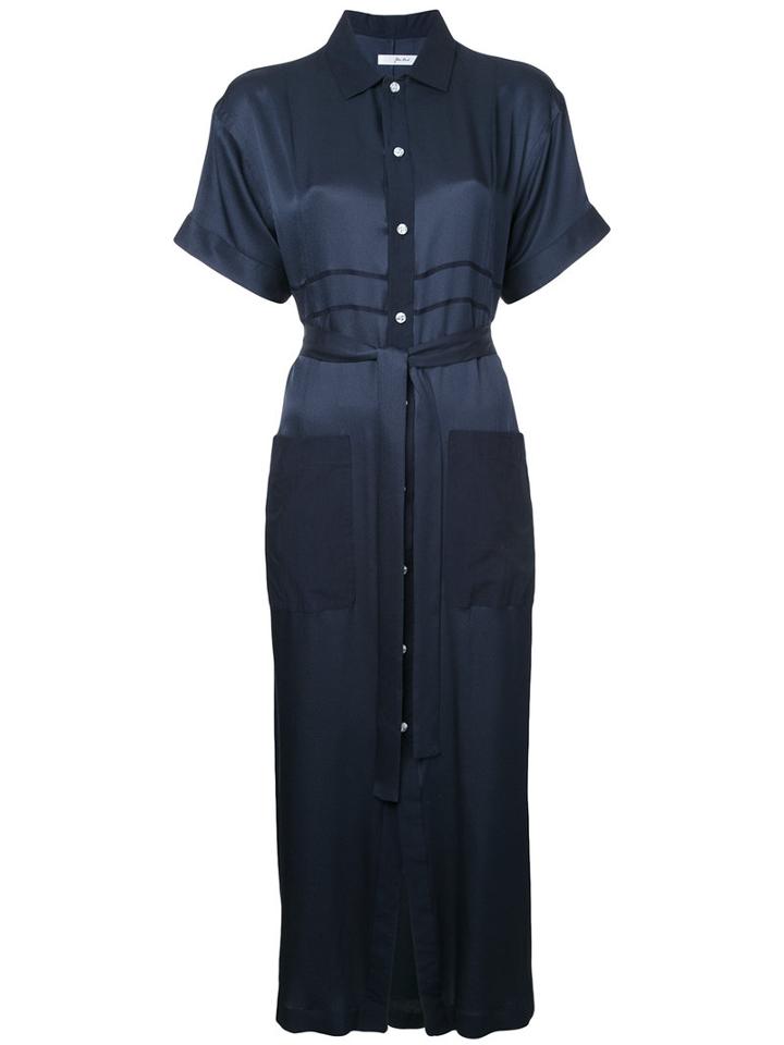 Julien David - Shirt Dress - Women - Silk - S, Women's, Blue, Silk