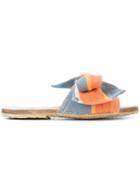 Brother Vellies Bow Open-toe Slides - Yellow