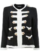 Undercover - Knitted Military Jacket - Women - Polyester - 2, Black, Polyester