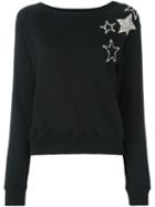 Saint Laurent Star Embellished Sweatshirt, Women's, Size: Medium, Black, Cotton/polyester/glass
