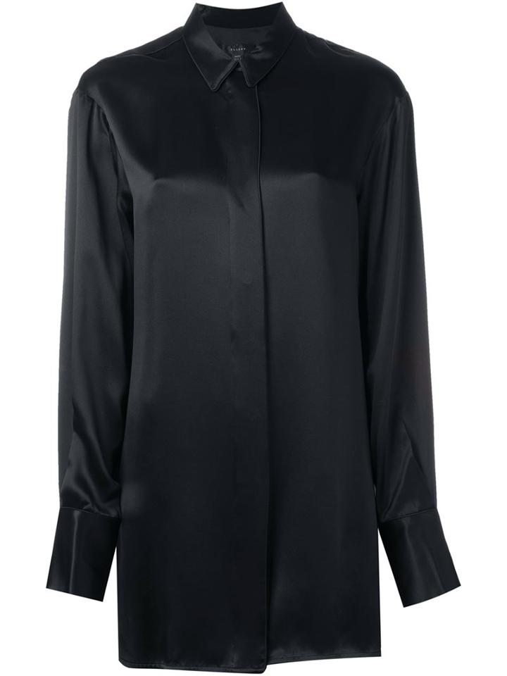 Ellery Oversized Shirt, Women's, Size: 8, Black, Silk