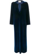 Daniela Pancheri Velvet Shift Dress - Blue