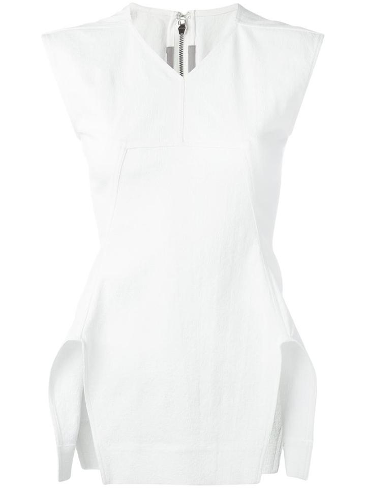 Rick Owens Side Split Top, Women's, Size: 38, White, Cotton/spandex/elastane/viscose