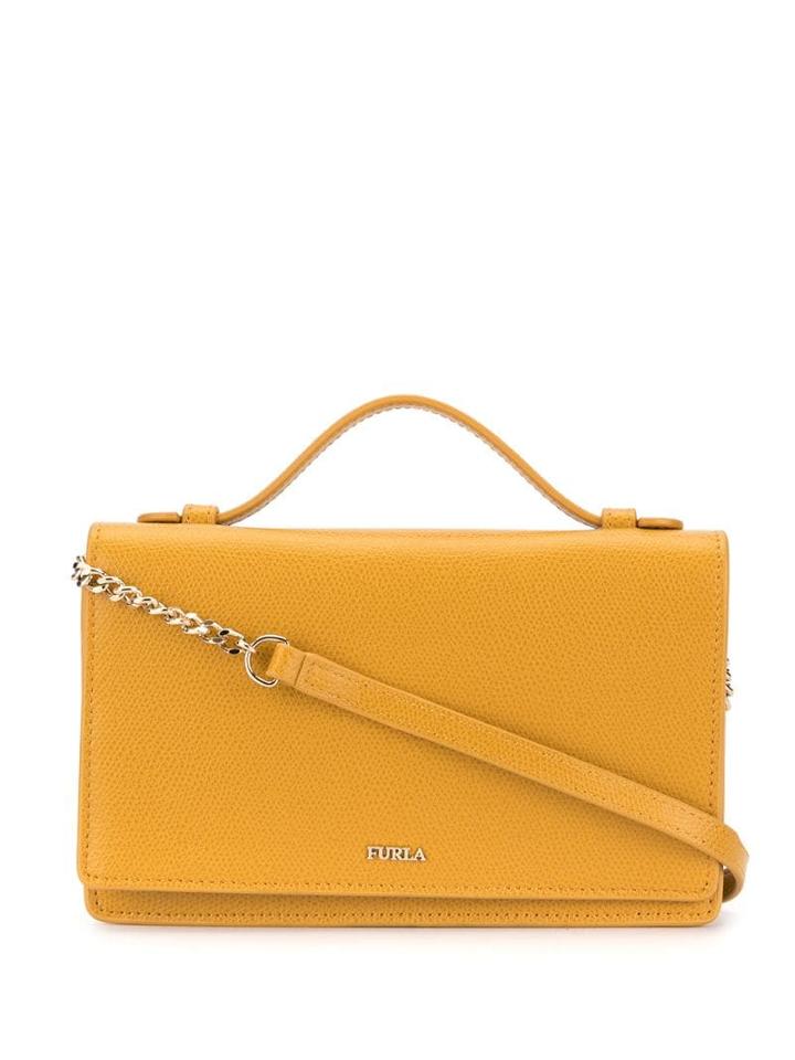 Furla Pebbled Cross Body Bag - Yellow