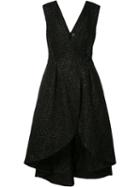 Christian Siriano - Asymmetric Wrap Dress - Women - Silk/cotton/acrylic/wool - 6, Black, Silk/cotton/acrylic/wool