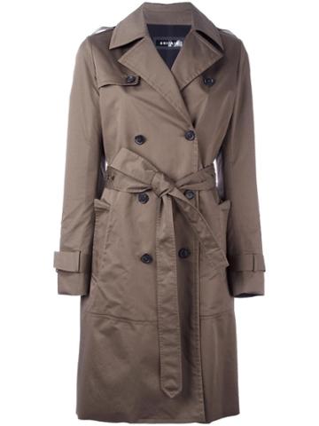 Ahirain Classic Trenchcoat, Women's, Size: Small, Brown, Cotton/silk