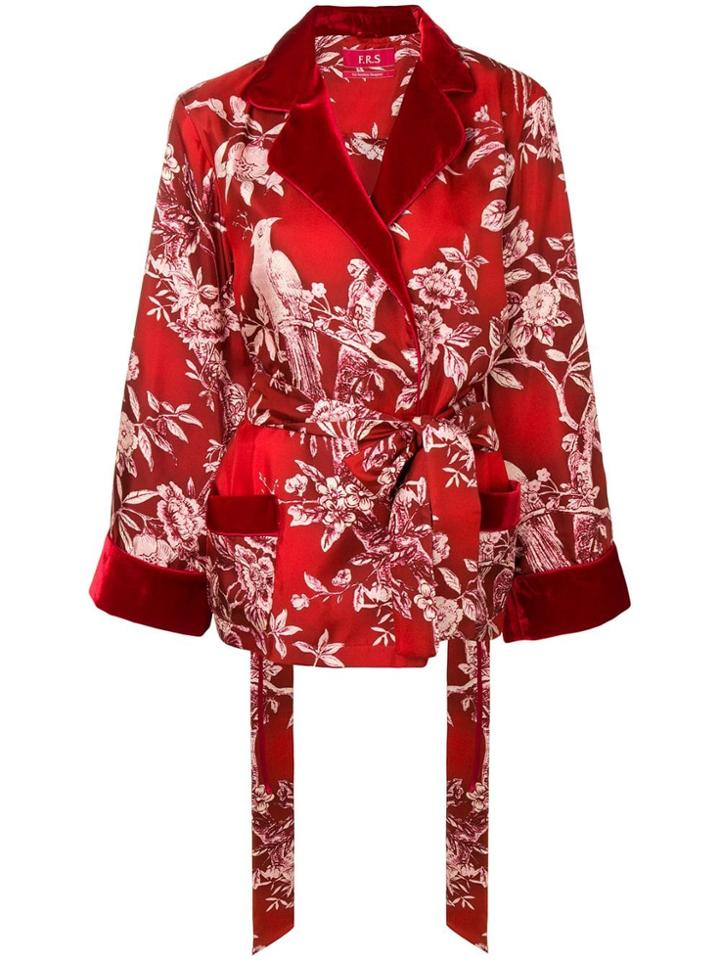 F.r.s For Restless Sleepers Printed Jacket - Red