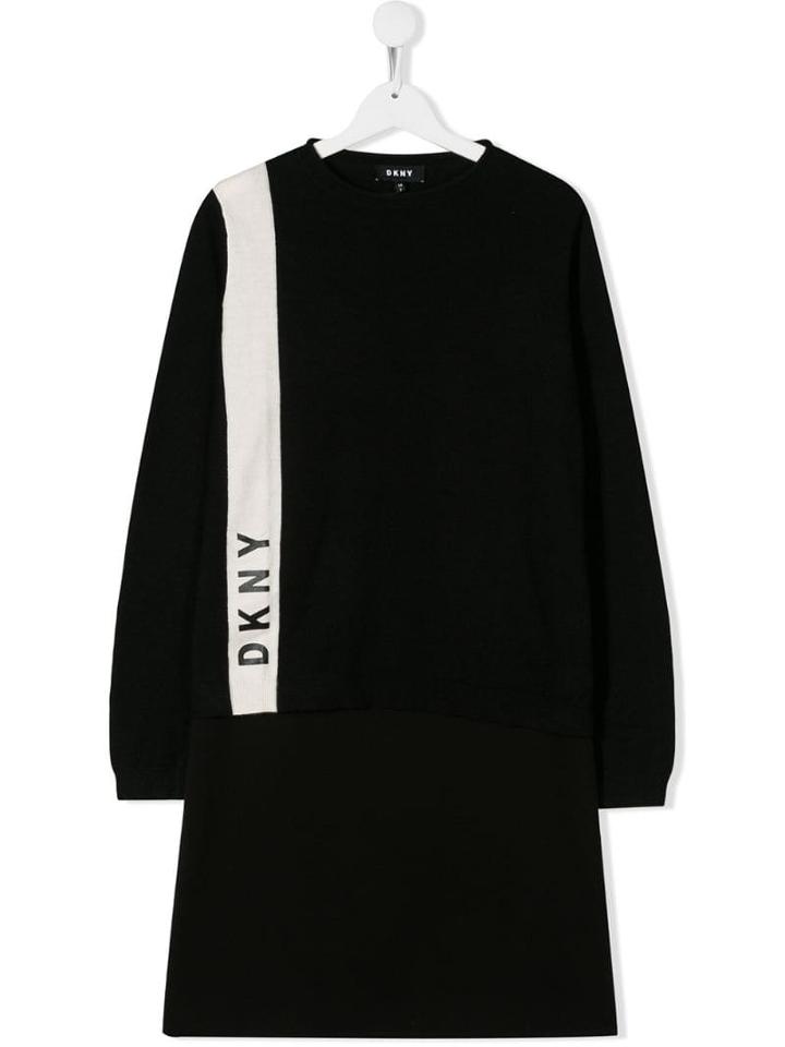 Dkny Kids Layered Logo Sweatshirt - Black