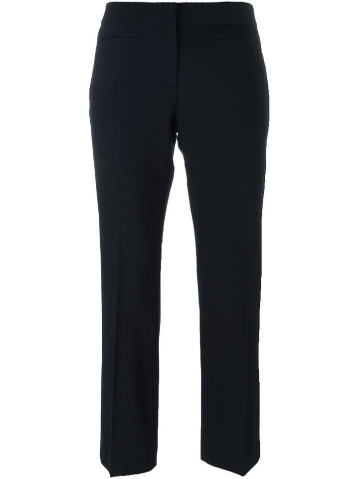Michael Michael Kors Slim Cropped Trousers, Women's, Size: 8, Blue, Spandex/elastane/wool