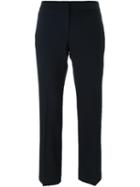 Michael Michael Kors Slim Cropped Trousers, Women's, Size: 8, Blue, Spandex/elastane/wool