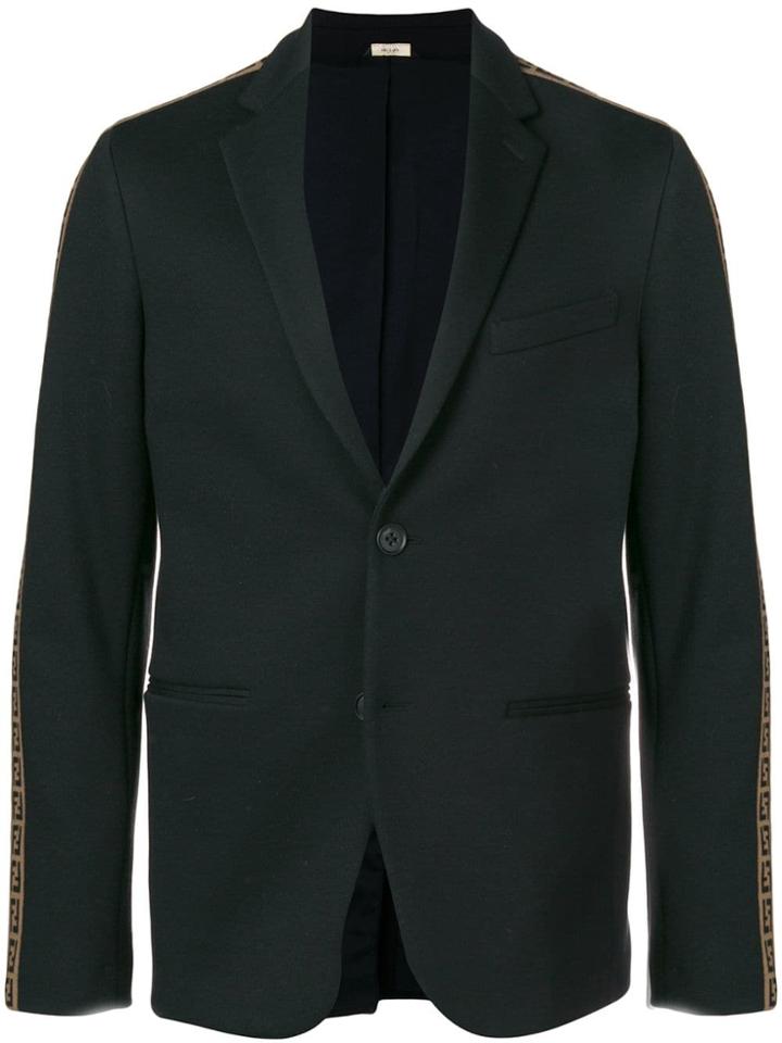 Fendi Embellished Fitted Blazer - Black