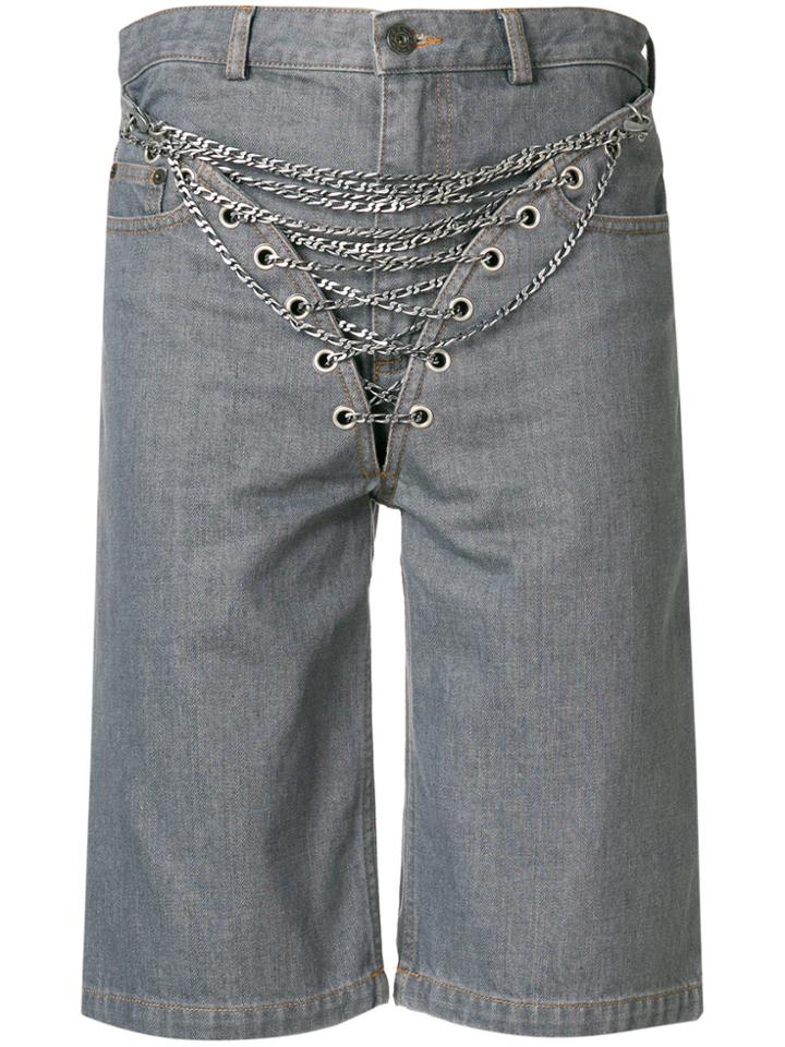 Y / Project Chain Embellished Shorts - Grey