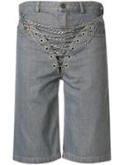 Y / Project Chain Embellished Shorts - Grey