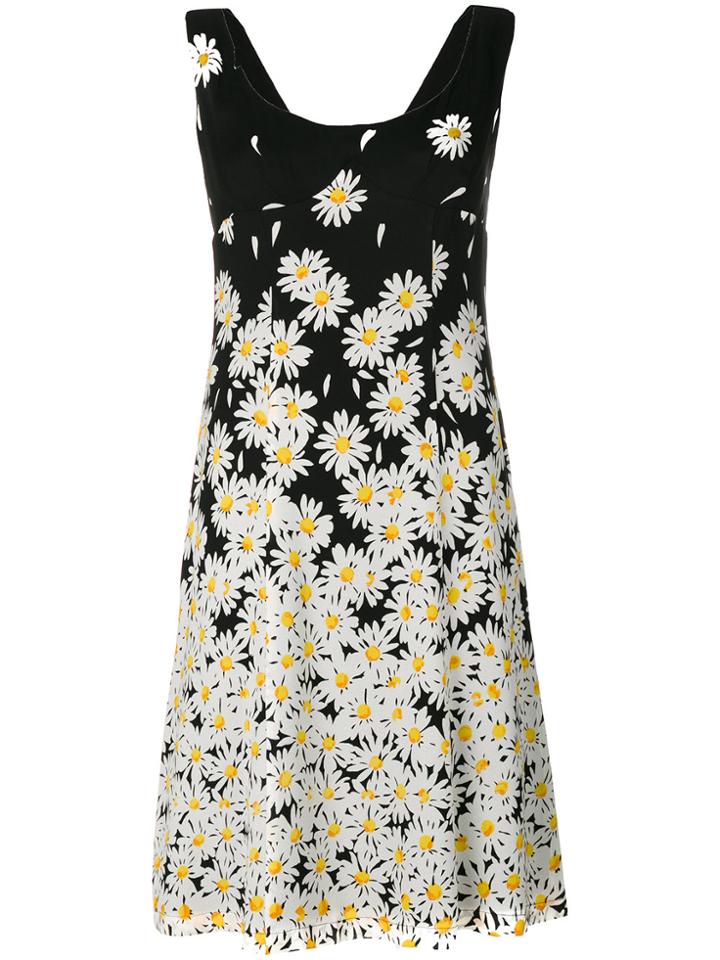 Moschino Vintage Cheap And Chic Daisy Print Dress - Black