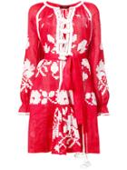 Vita Kin Ethnic Midi Dress - Red