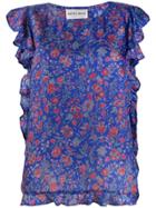 Antik Batik Floral Print Blouse - Blue
