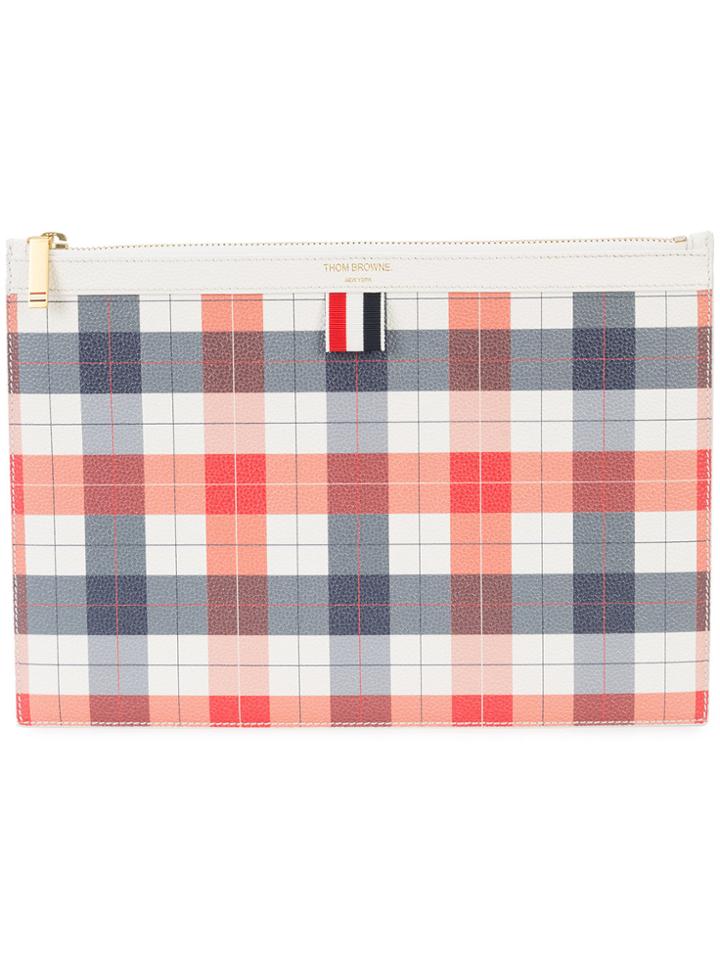Thom Browne Small Zipper Tablet Holder (29.5x20cm) In Small Buffalo