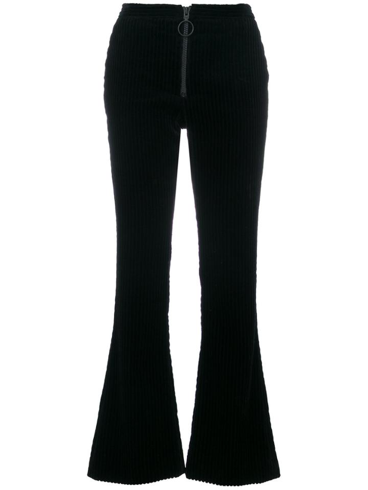 Off-white Corduroy Flared Trousers - Blue