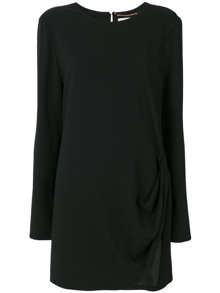 Saint Laurent Dress With Gathered Side - Black