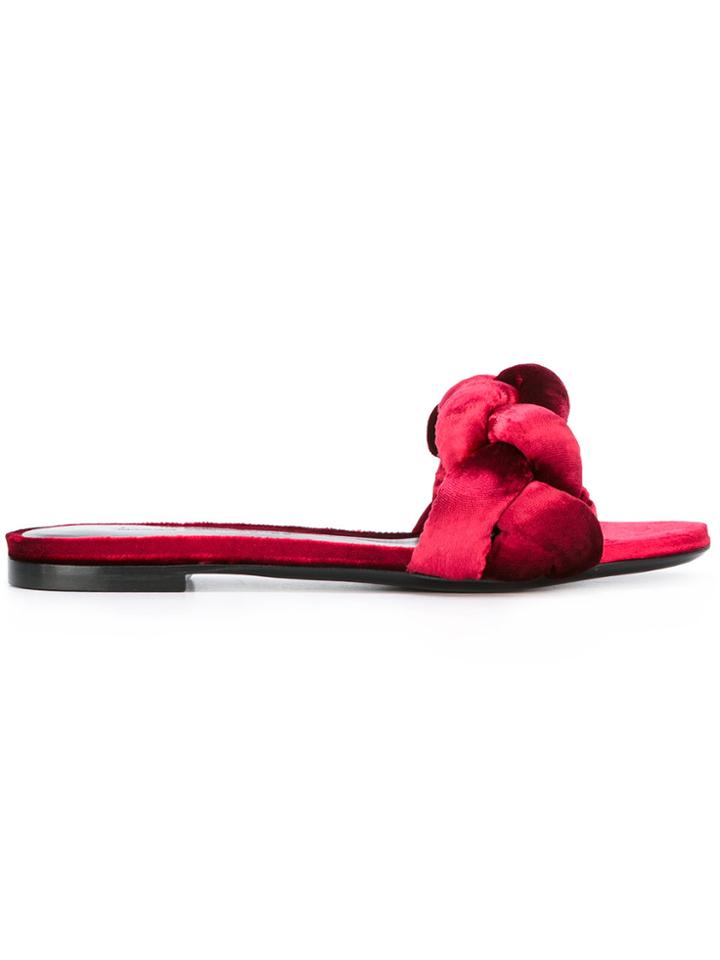 Marco De Vincenzo Braided Sandals - Pink & Purple